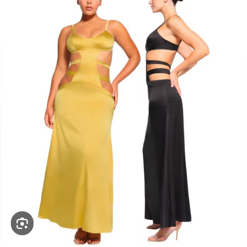 Skims Strappy Long Slip Dress Onyx
Size XXS NWT🩷🩷